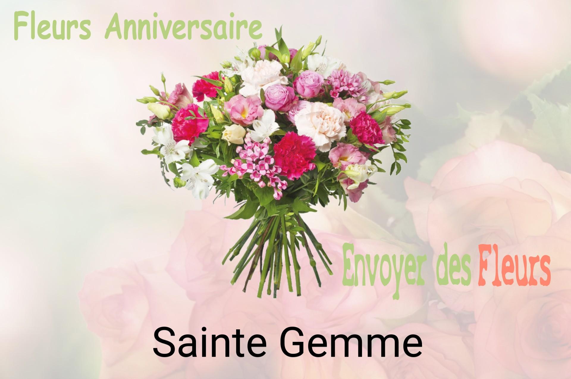 Bouquet de fleurs d’anniversaire livré à Sainte-Gemme