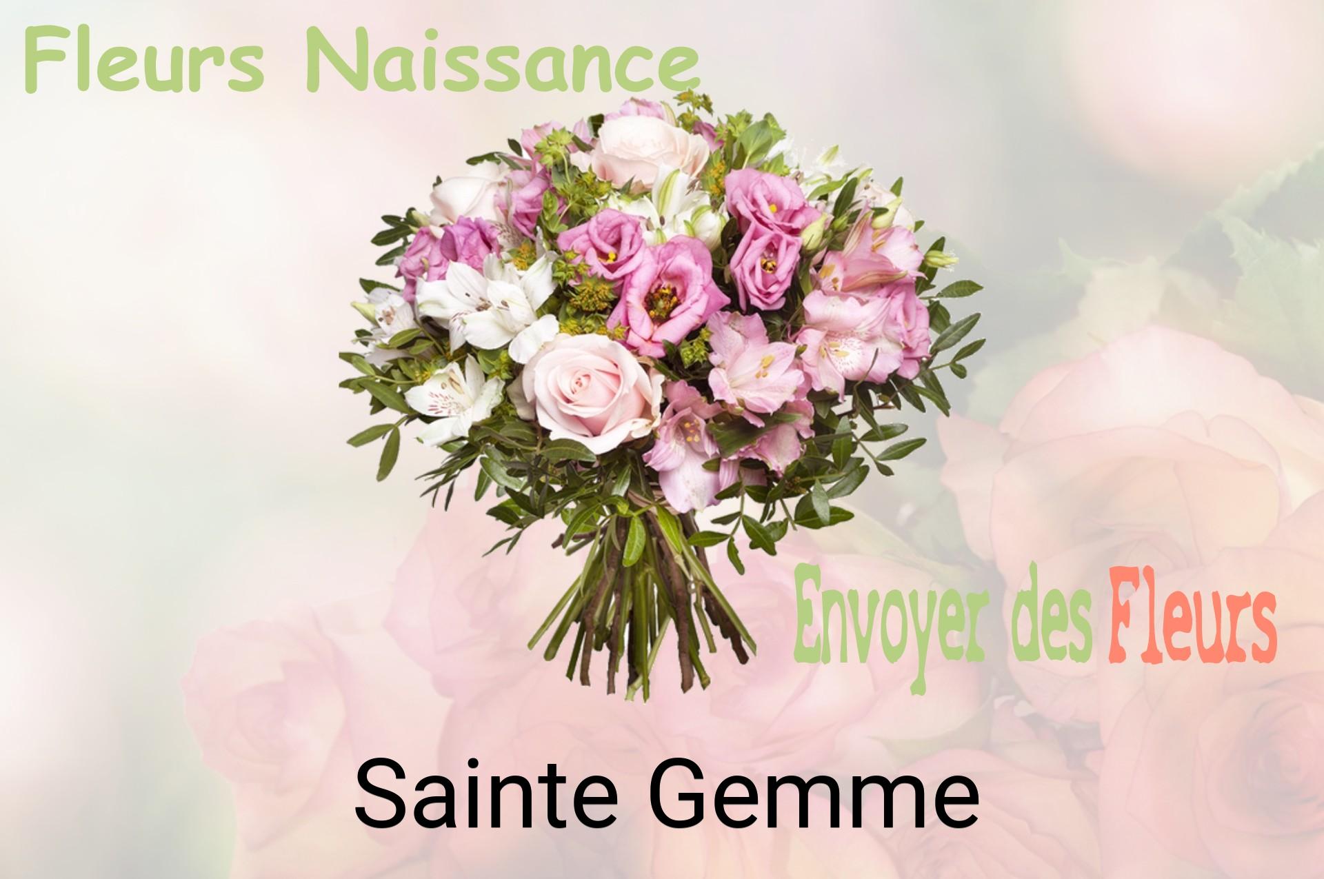 Bouquet de fleurs de naissance livré à Sainte-Gemme